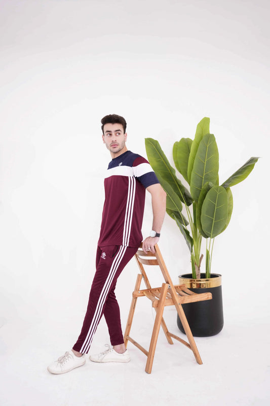 Trakkiez Mehroon Dri-Fit Twinset