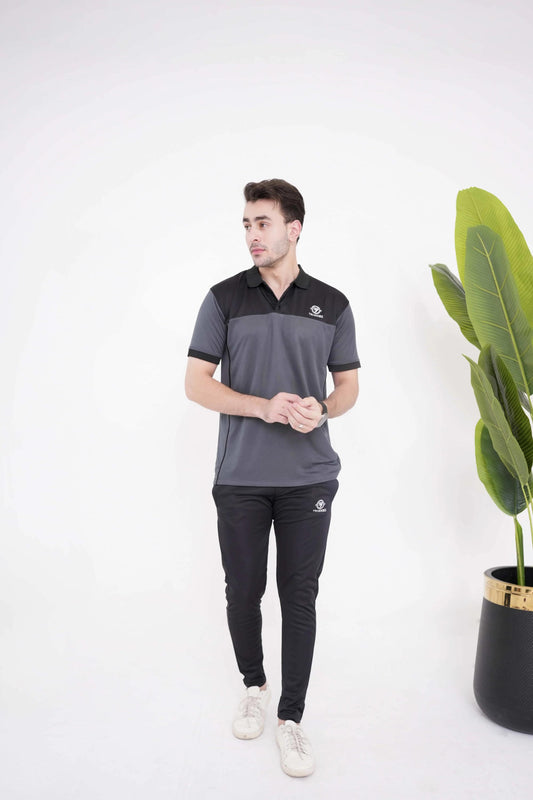 Street Wear Grey Polo Twinset