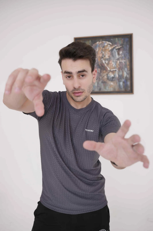 Trakkiez Plain Dark Grey T-Shirt - Imported