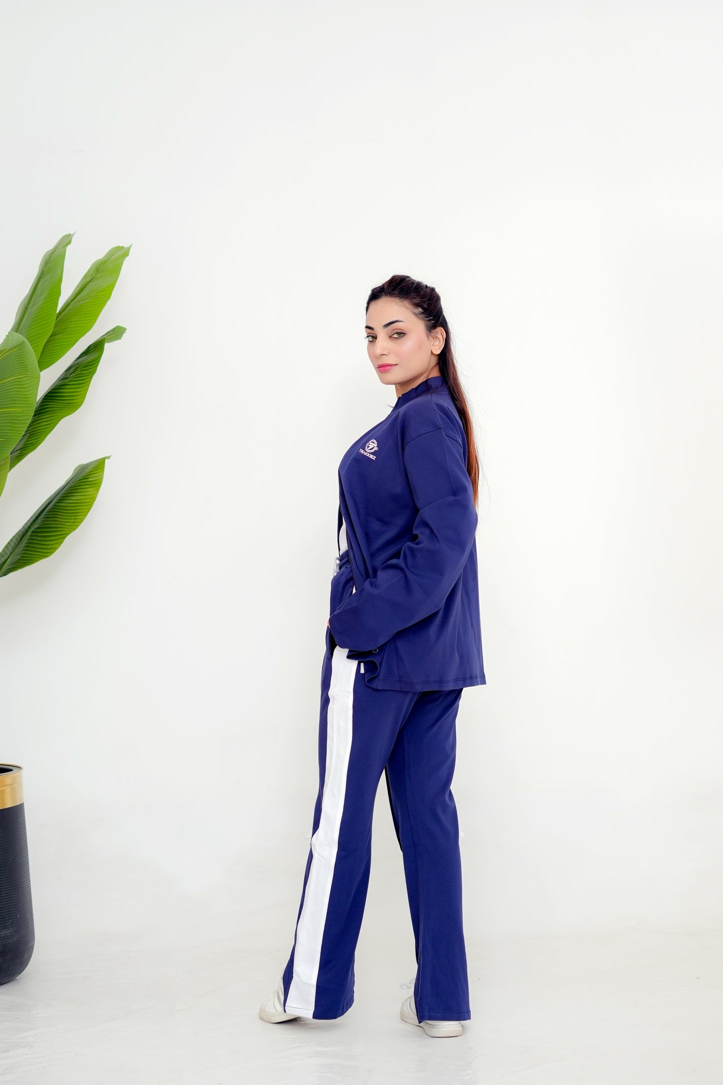 Trakkiez Winter Plain Blue Tracksuit
