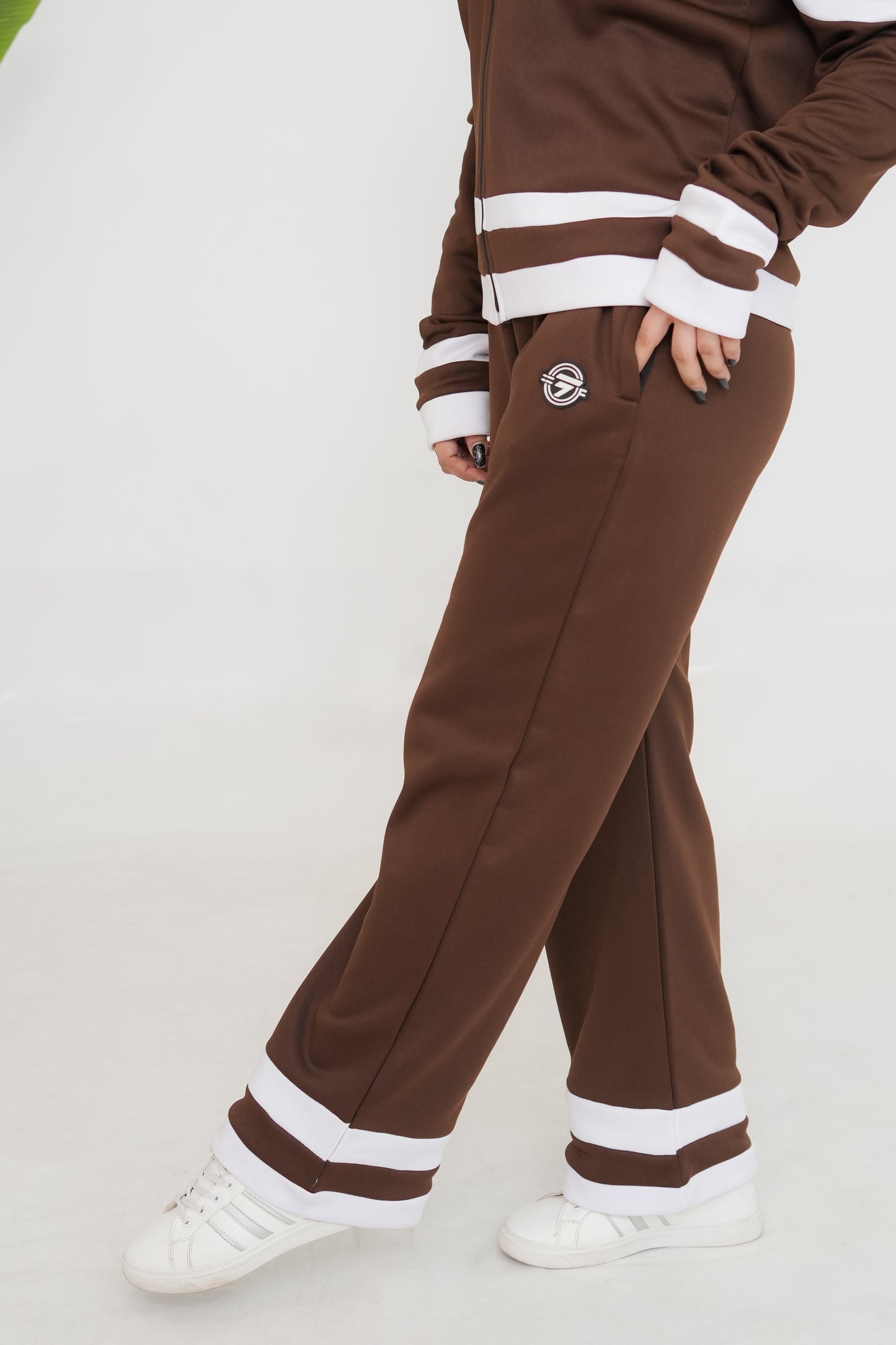 Trakkiez Winter Brown Lining Glam Fleece Co-ord Set