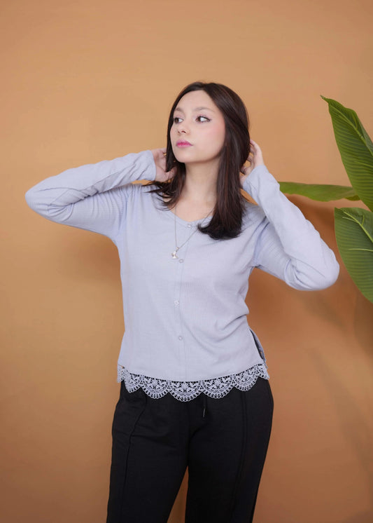 V-Neck Blue T-Shirt