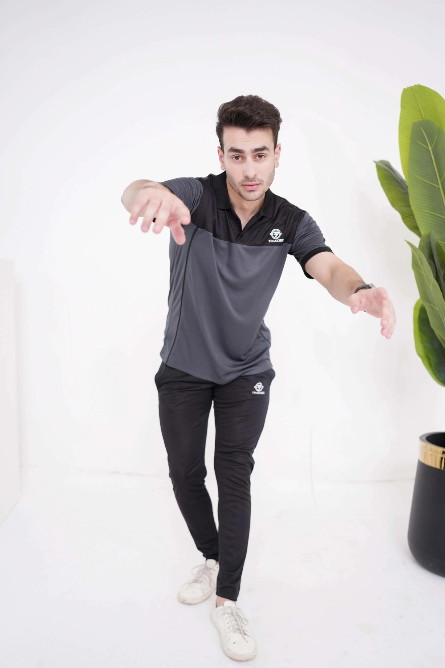 Street Wear Grey Polo Twinset