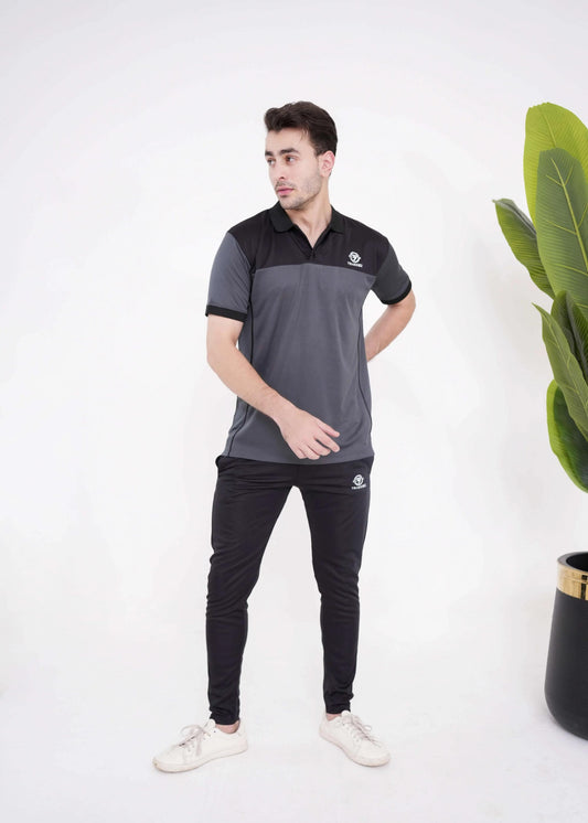 Street Wear Grey Polo Twinset