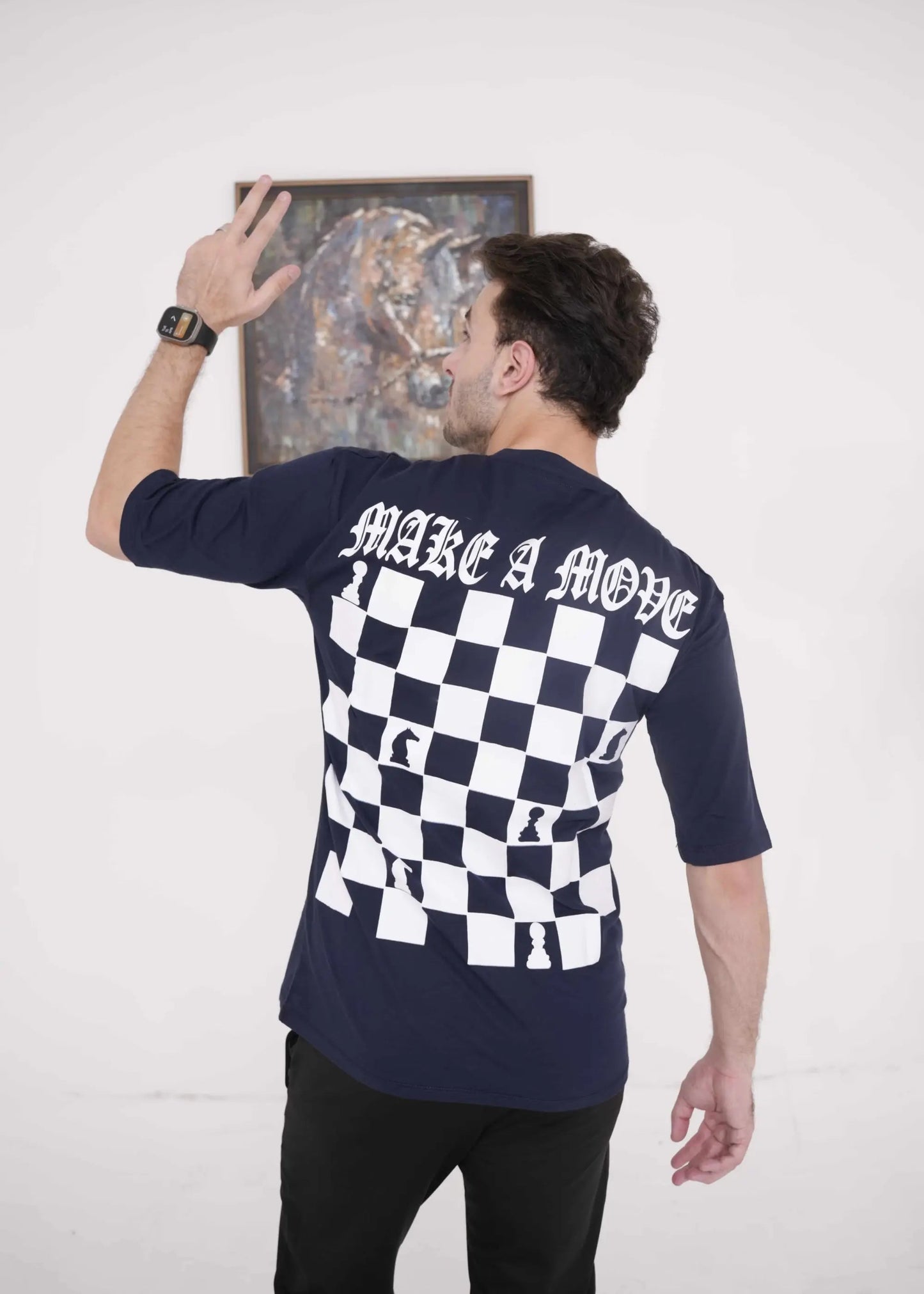 Navy OverSize Chess