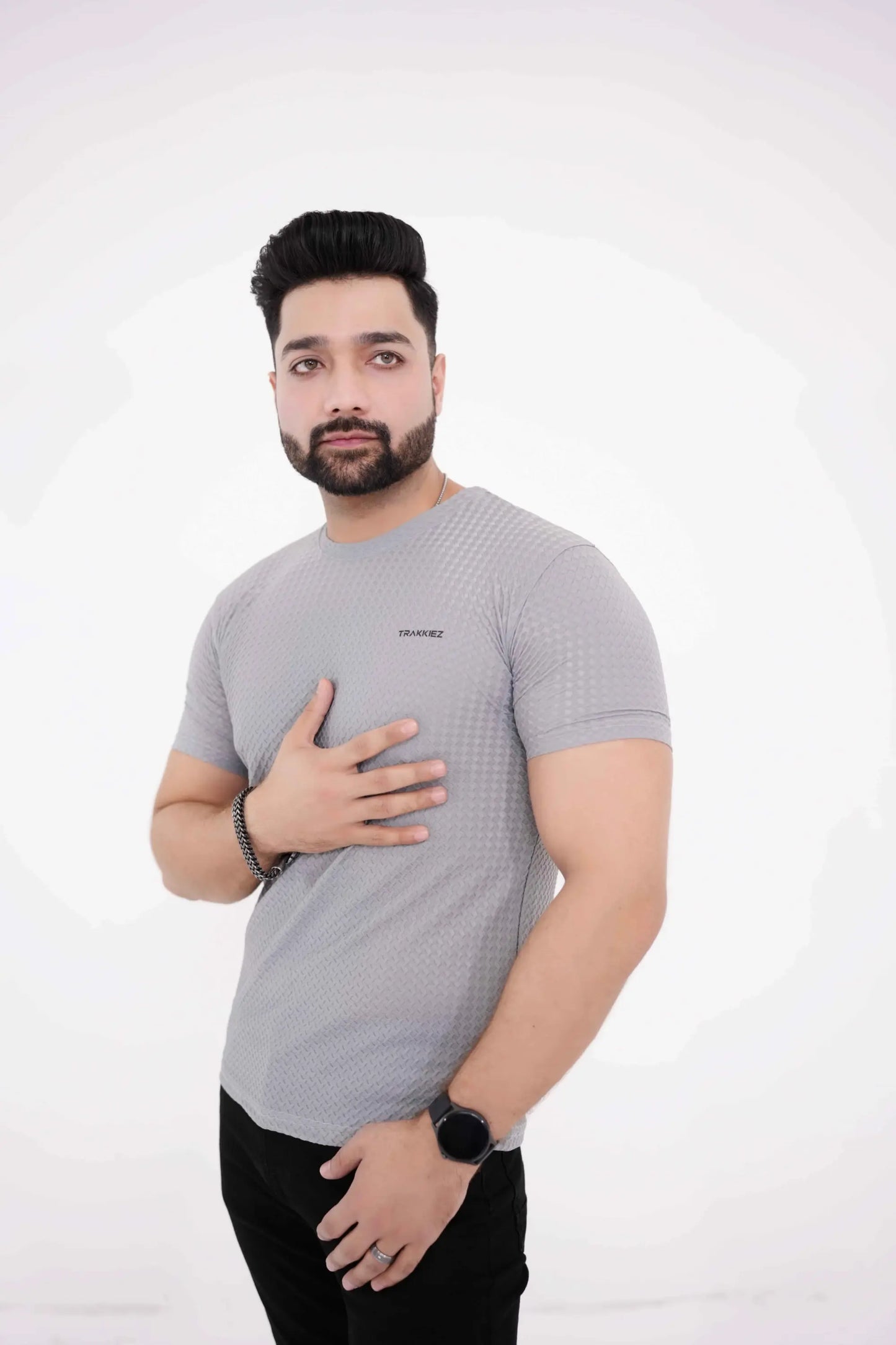 Trakkiez Plain Grey T-Shirt - Imported