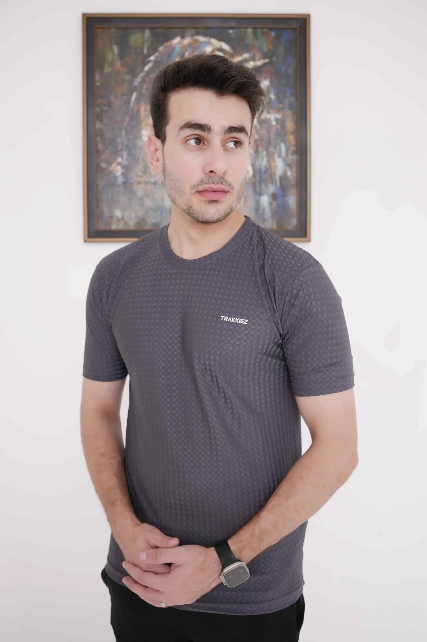 Trakkiez Plain Dark Grey T-Shirt - Imported