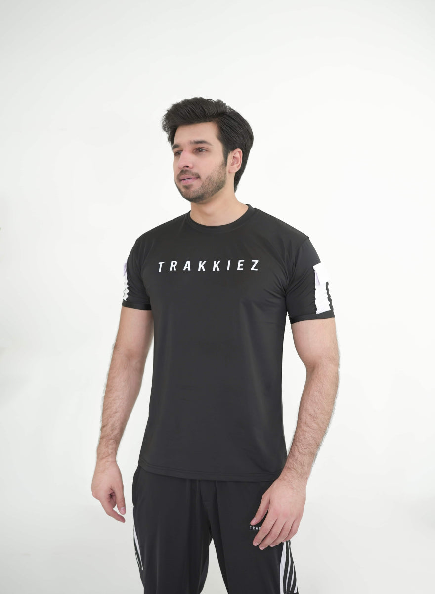 Trakkiez Black Dri-fit With White Pockets Twinset