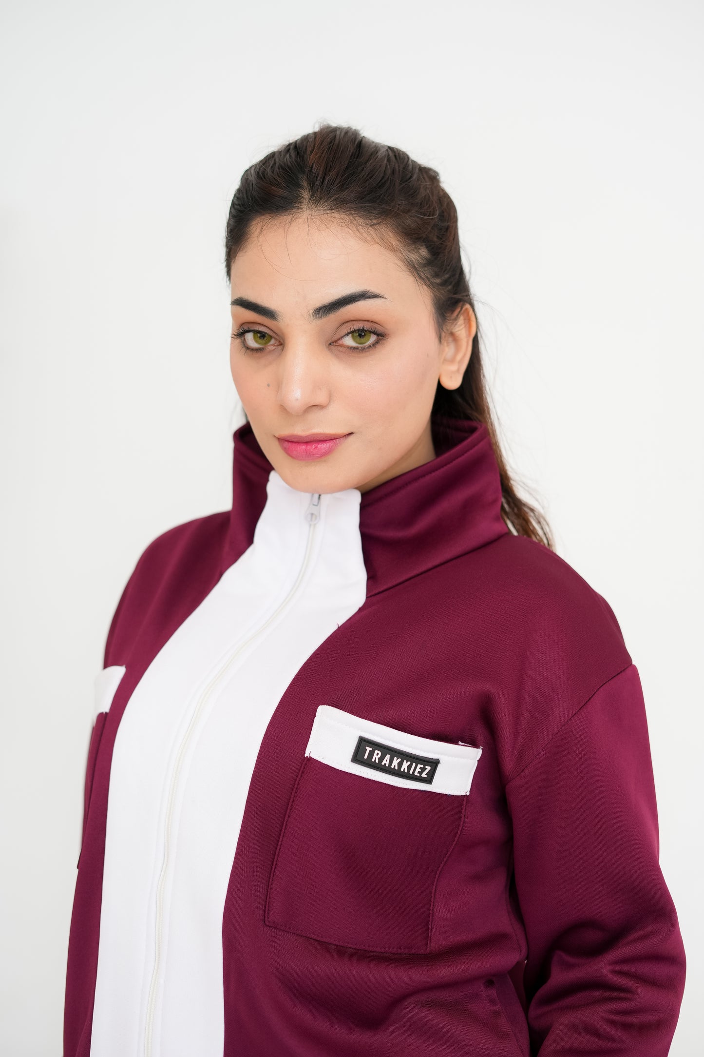 Trakkiez Double Pockets Maroon Fleece Co-ord Set