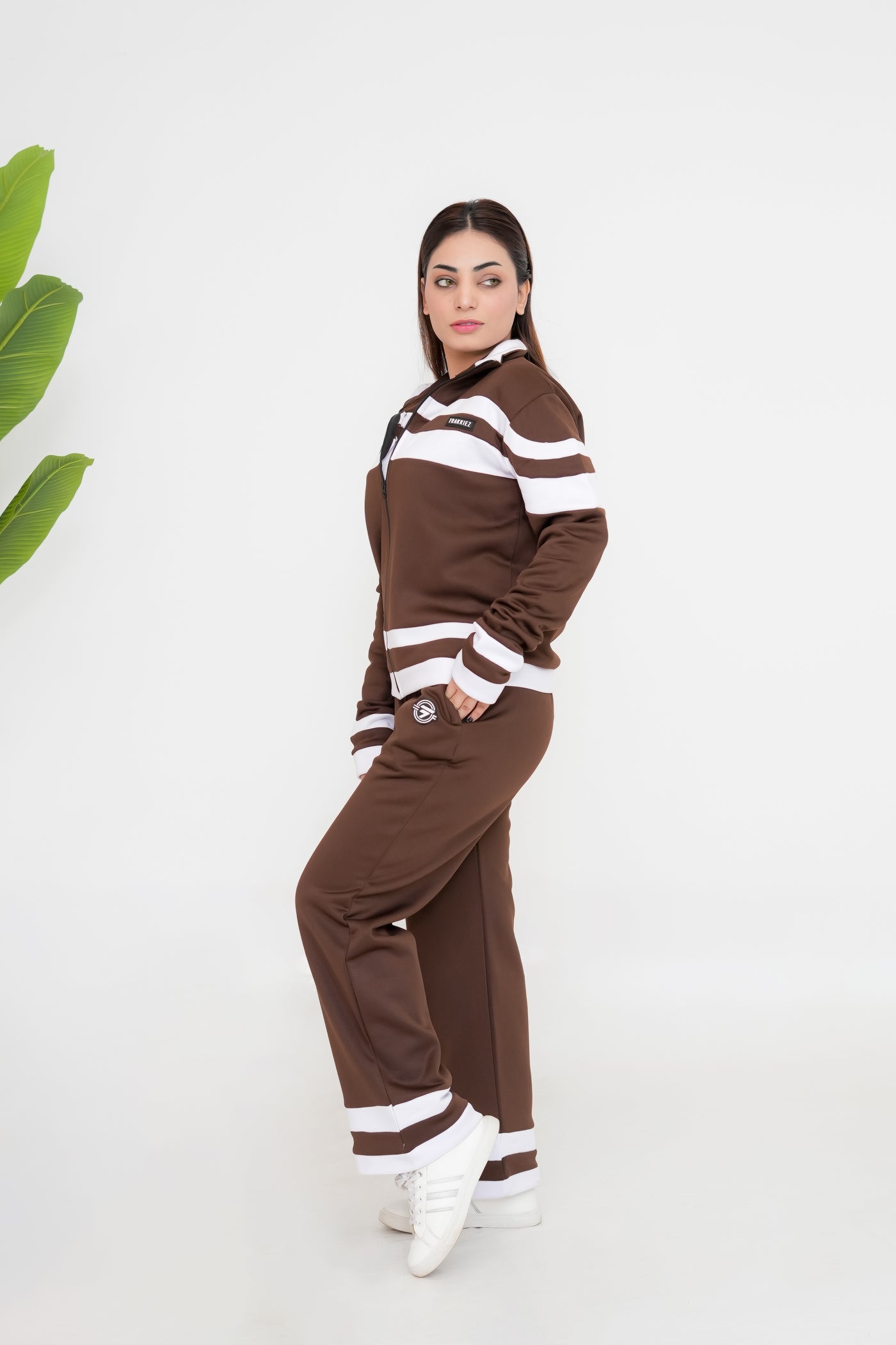 Trakkiez Winter Brown Lining Glam Fleece Co-ord Set