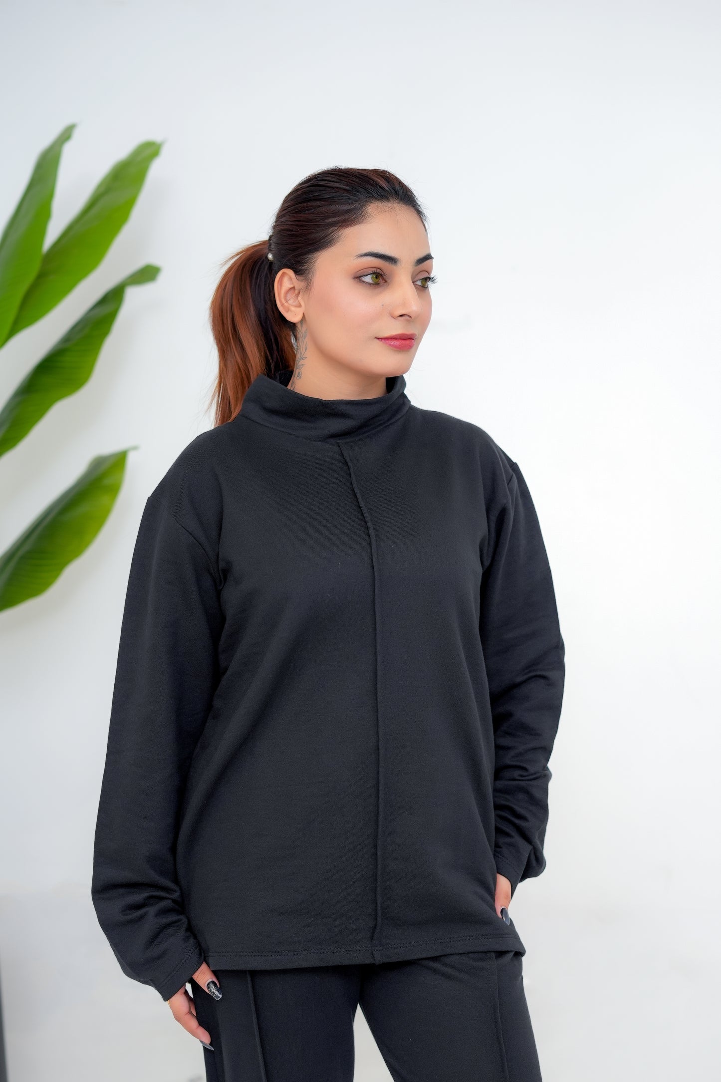 Trakkiez Bold Black Fleece Tracksuit