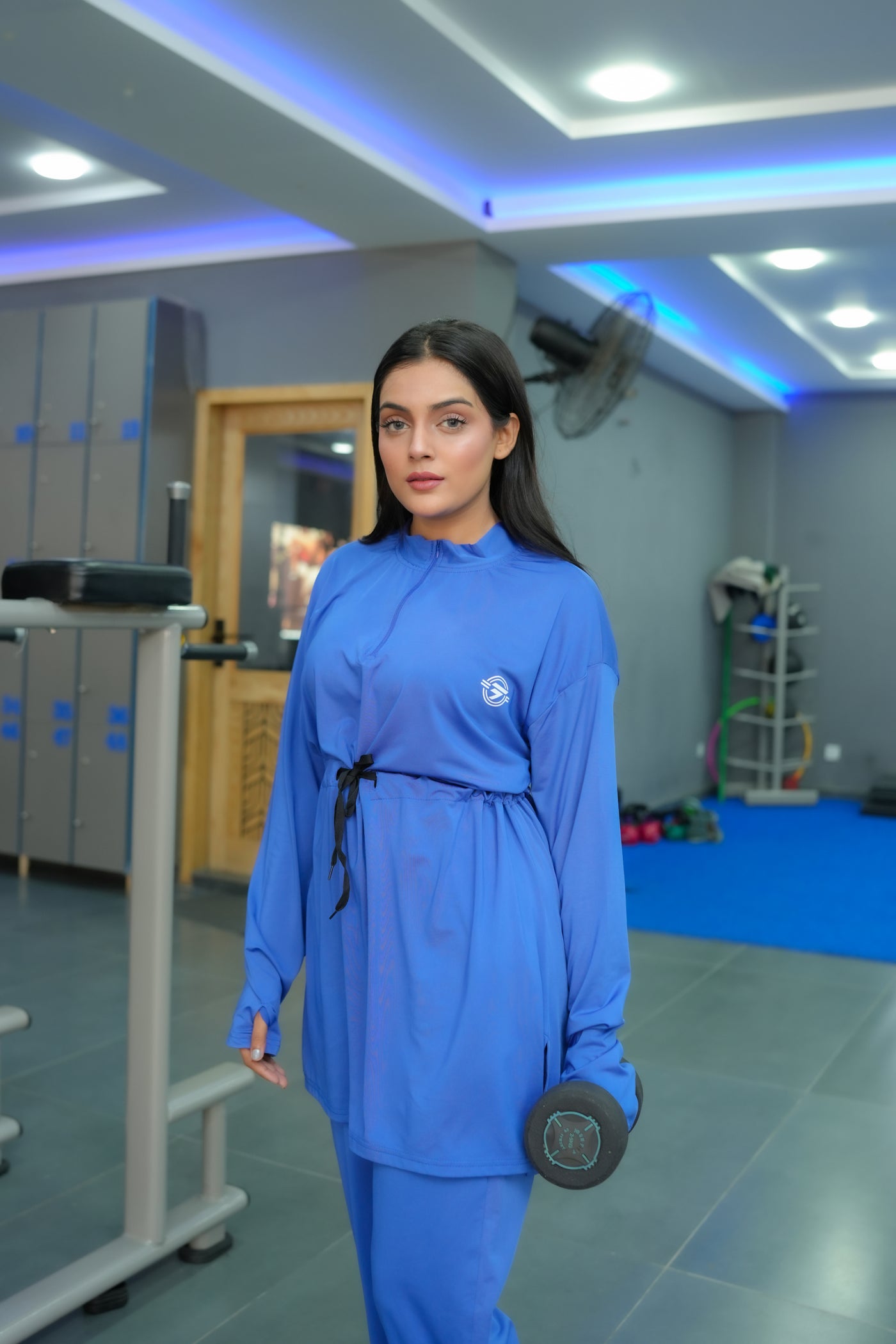 Modest Navy blue belt top with navy blue trouser