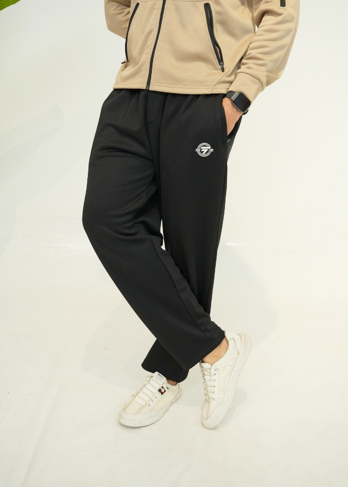 Trakkiez Beige Cotton Fleece Tracksuit