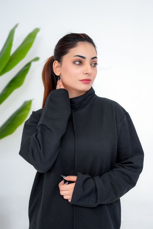 Trakkiez Bold Black Fleece Tracksuit