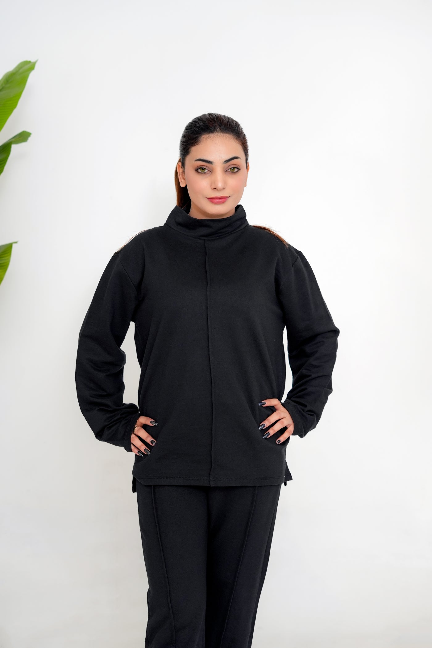Trakkiez Bold Black Fleece Tracksuit