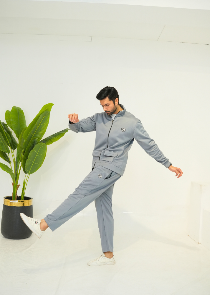 Trakkiez Grey Safari Tracksuit