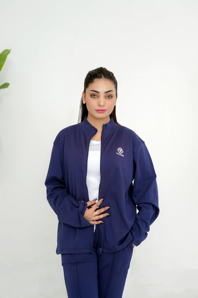 Trakkiez Winter Plain Blue Tracksuit