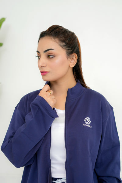 Trakkiez Winter Plain Blue Tracksuit