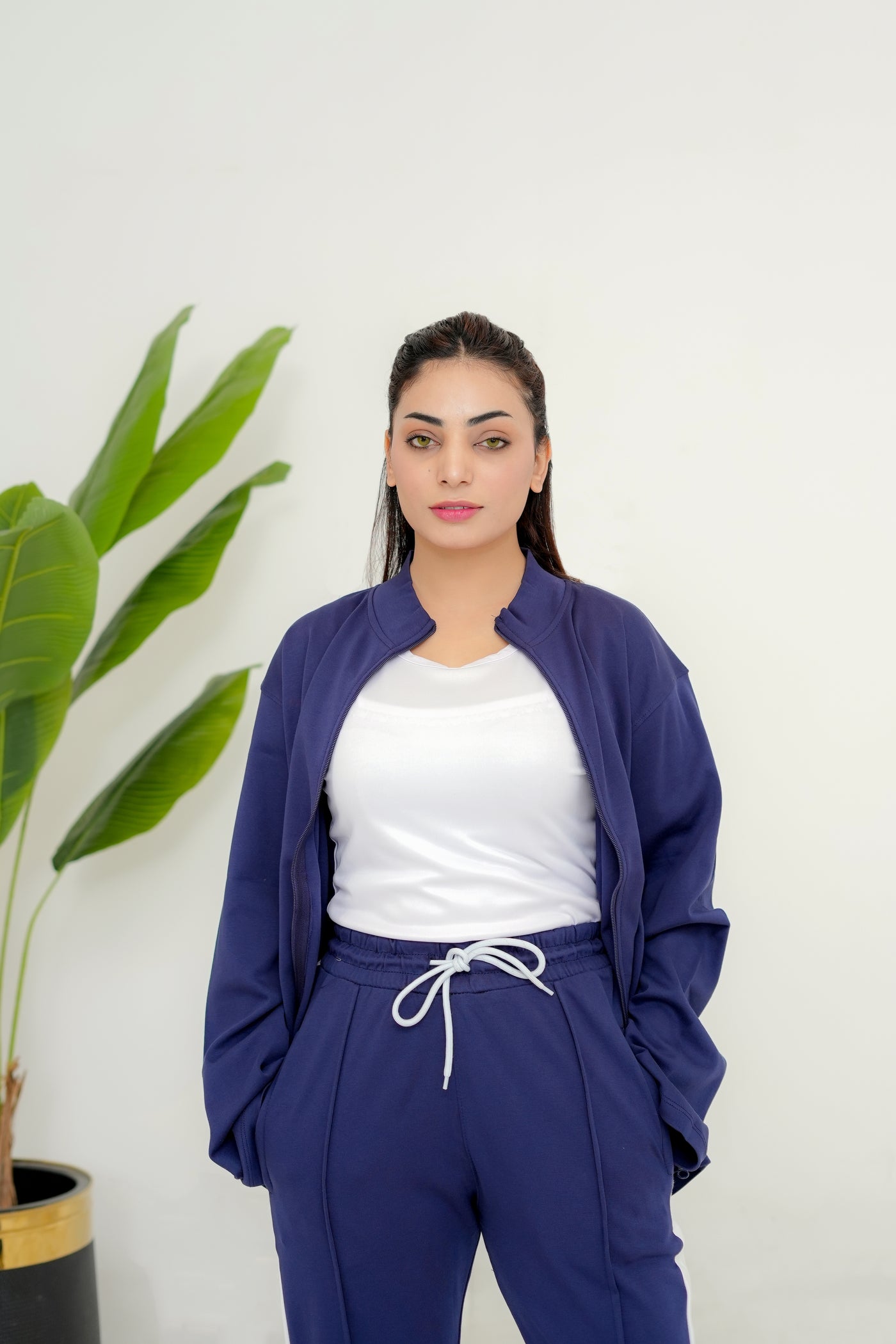 Trakkiez Winter Plain Blue Tracksuit