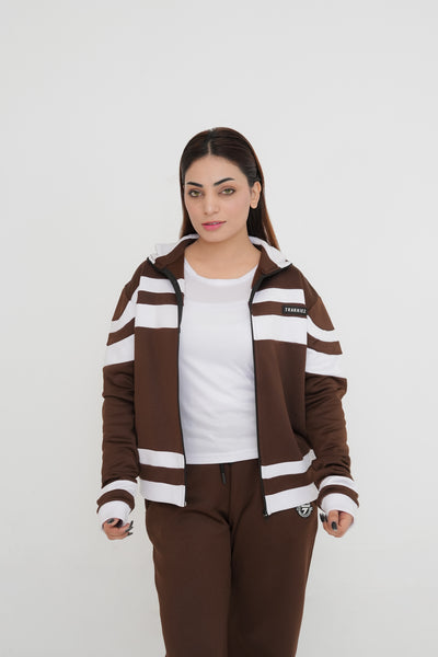 Trakkiez Winter Brown Lining Glam Fleece Co-ord Set