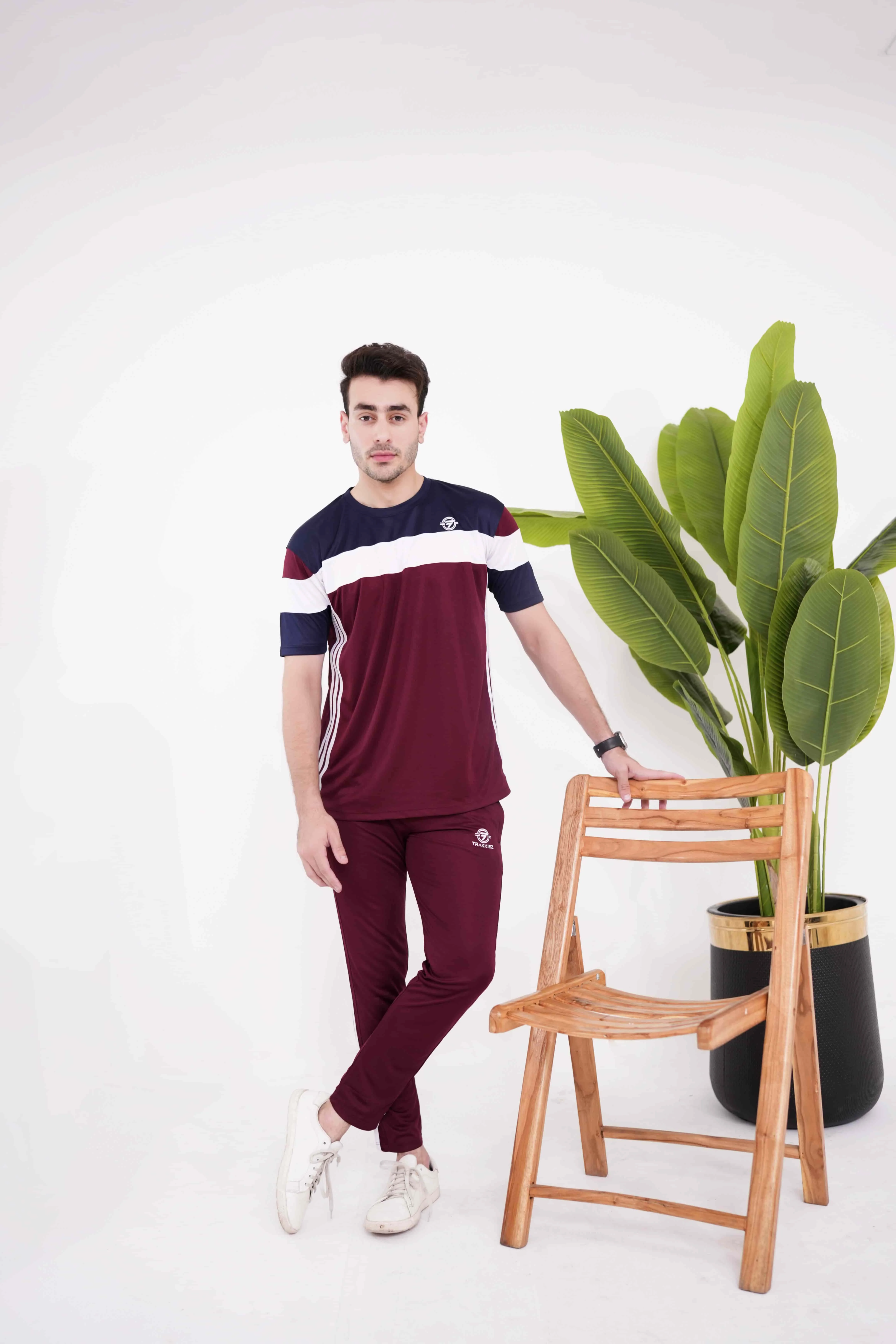 Trakkiez Mehroon Dri-Fit Twinset