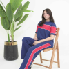 Trakkiez Panel Tee Blue Co-ord Set - Straight Trouser